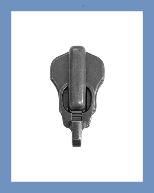 #3 Slider CA2 Ant. Silver - Zipper and Thread