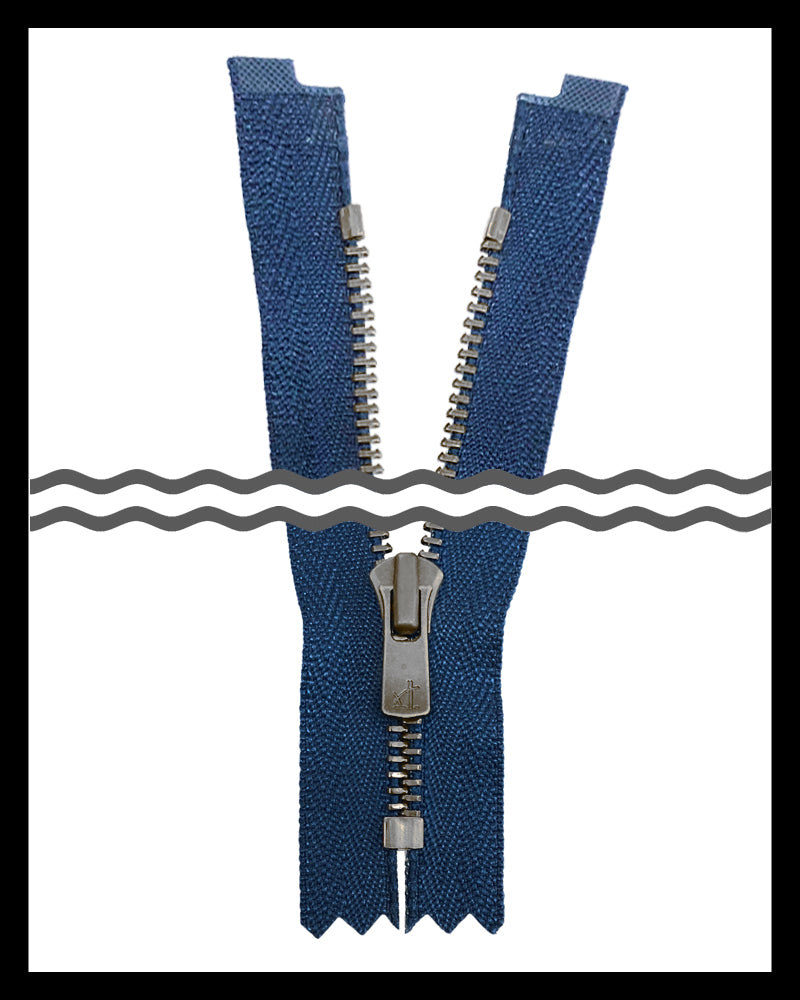 YKK #3 EXCELLA Closed / Antique-Silver Metal Zipper (4