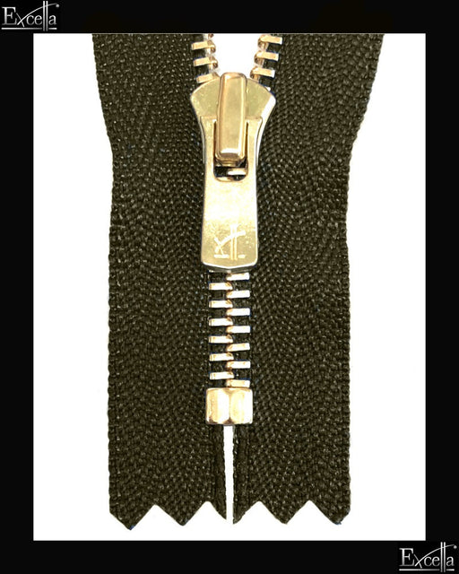 #3 Closed / Golden-Brass (7"~34") - Zipper and Thread