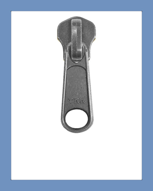 #3 Slider DFL Ant. Silver - Zipper and Thread