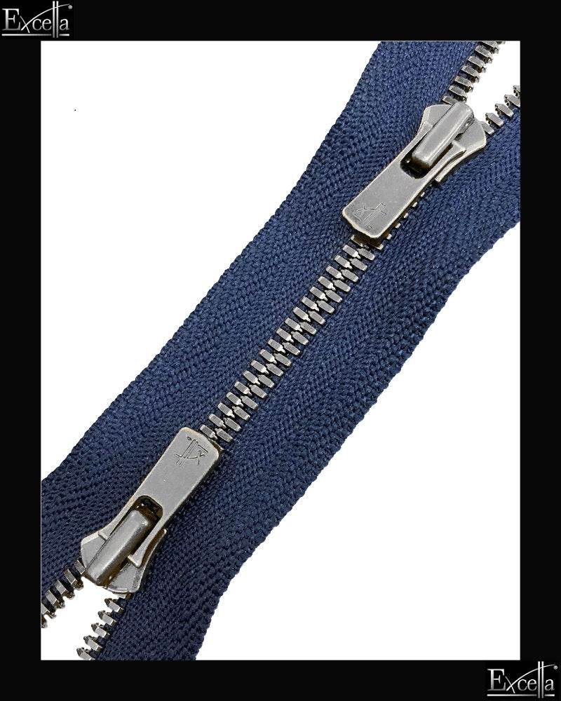 YKK #3 EXCELLA® Two-Way / Antique-Silver Metal Zipper (4