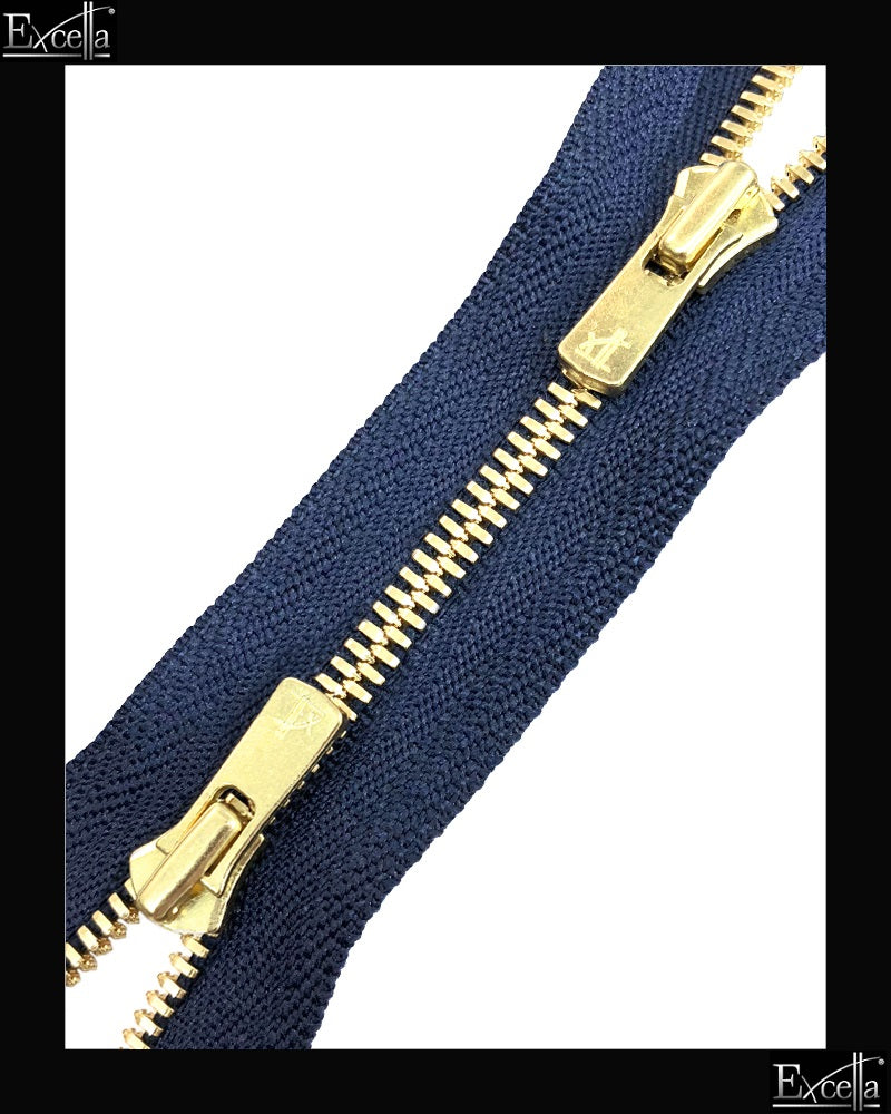 #3 Two-Way / Golden-Brass (4"~36") - Zipper and Thread