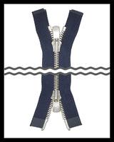 Information related to zippers, thread, and sewing.