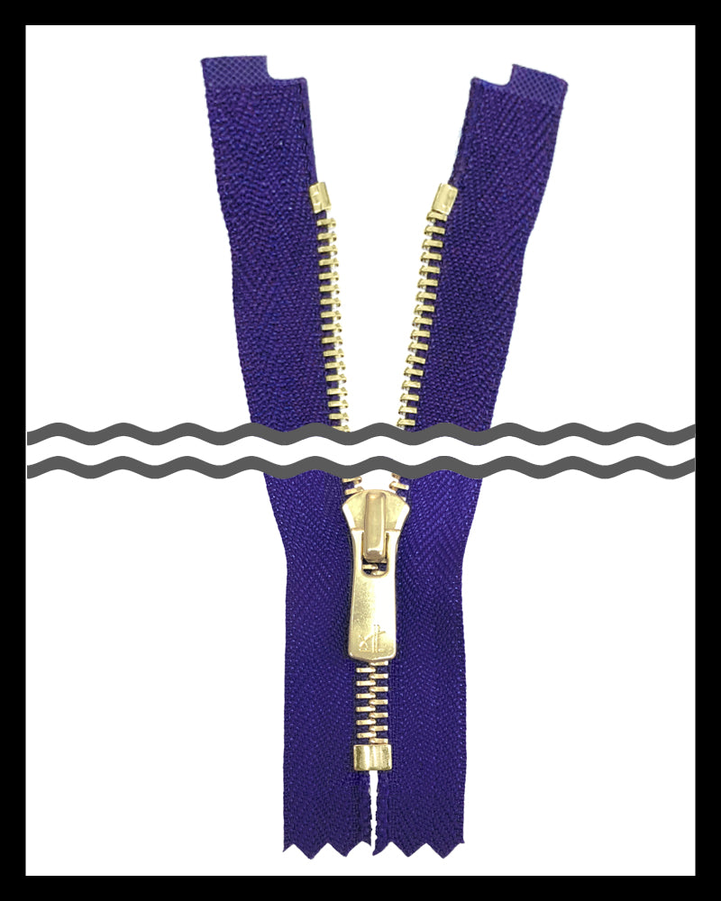 #5 Closed / Golden-Brass (7"~34") - Zipper and Thread