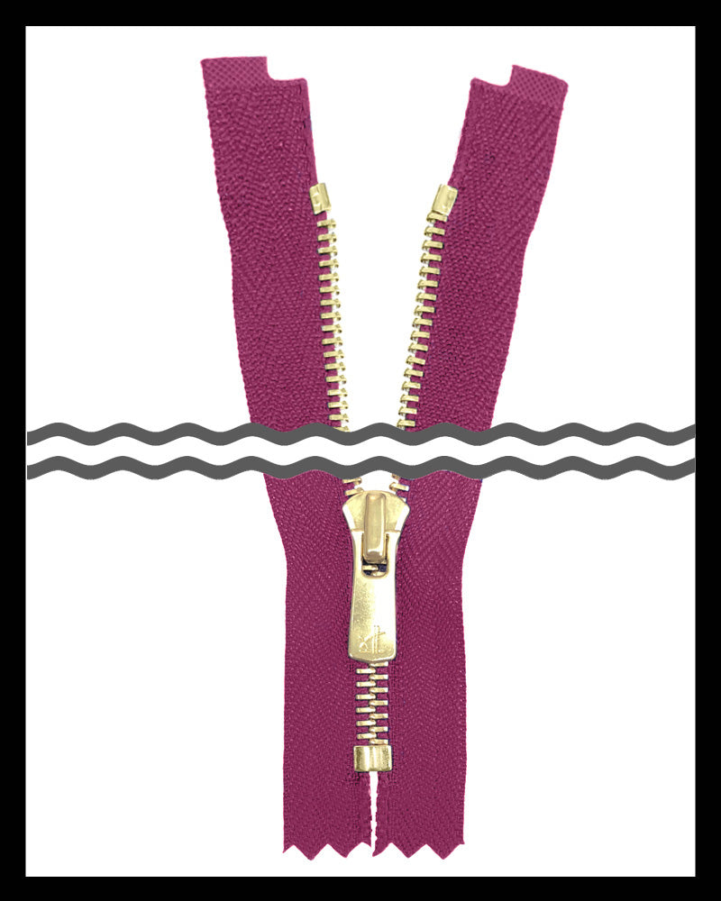 #5 Closed / Golden-Brass (4"~9") - Zipper and Thread