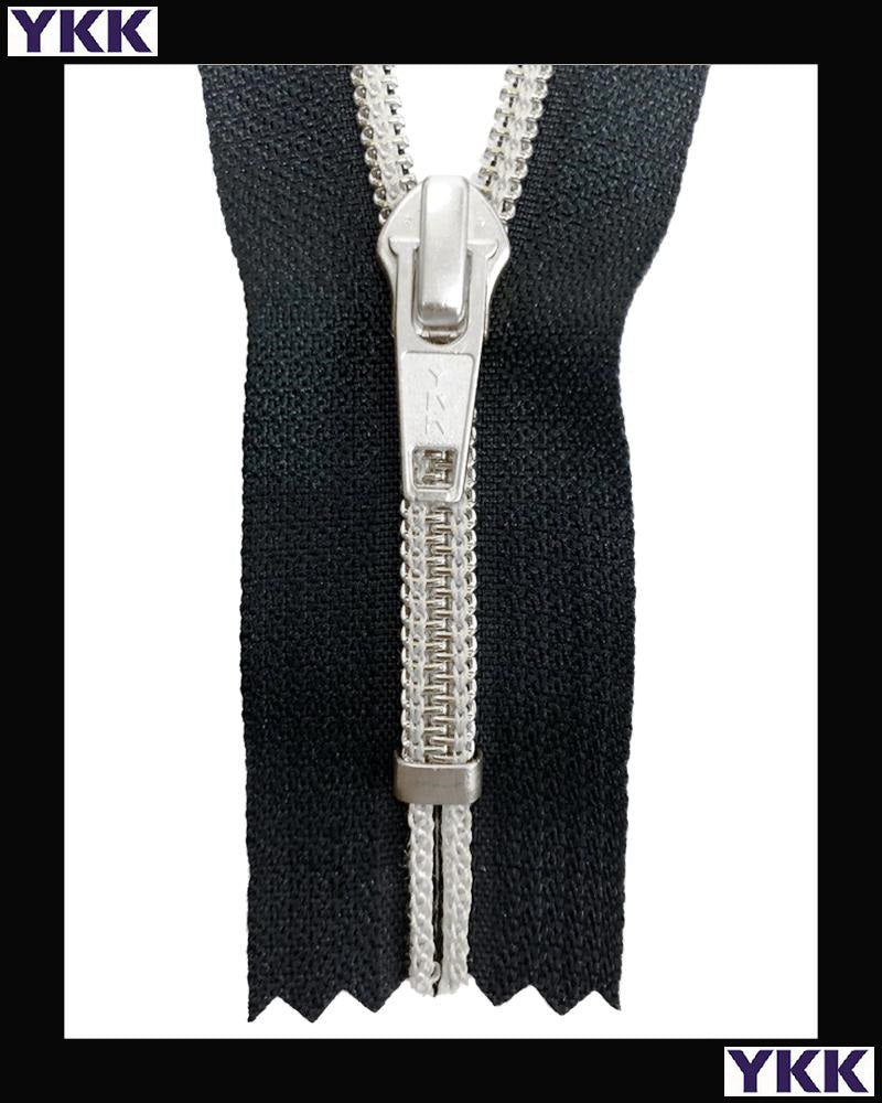 #5 Closed Metallion® (4"~34") Silver - Zipper and Thread