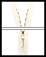 #5 Jeans Dyeable Cotton (4"~9") Brass - Zipper and Thread
