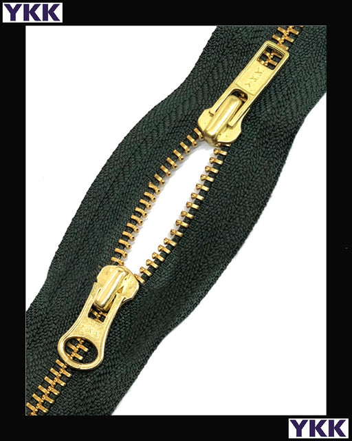 #5 Head-to-Head Brass (4"~34") - Zipper and Thread
