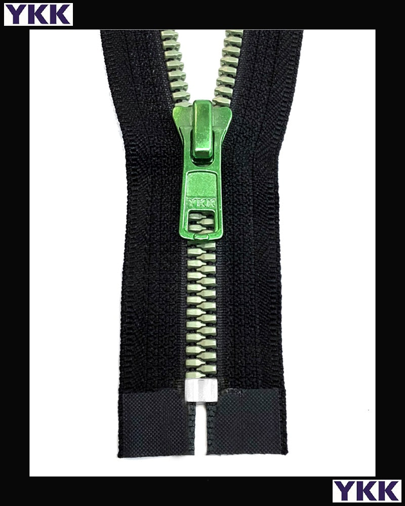 #5 Closed Metaluxe® Light-Green (4"~34") - Zipper and Thread