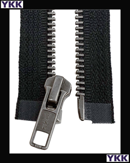 Heavy-Duty Black #10 Separating Zipper 120