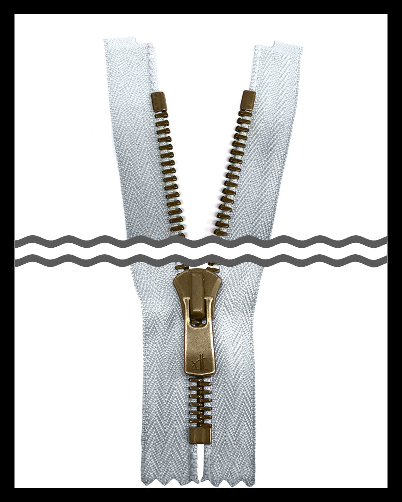 #8 Closed / Antique-Brass (4"~9") - Zipper and Thread