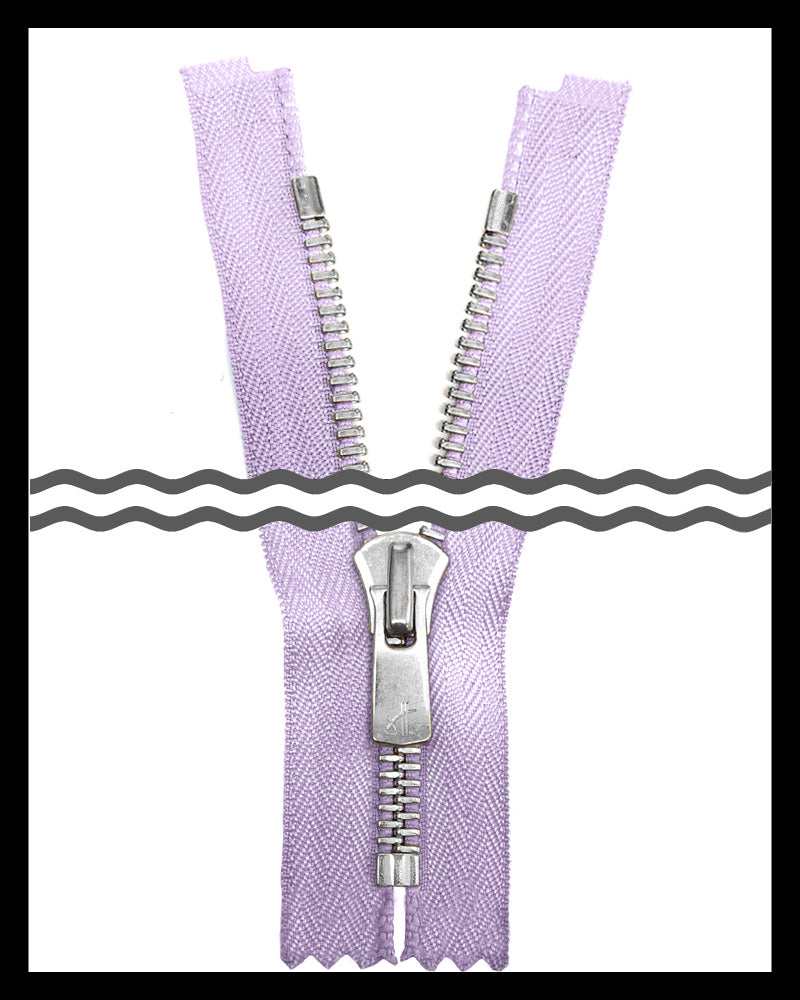 #8 Closed / Silver (7"~34") - Zipper and Thread
