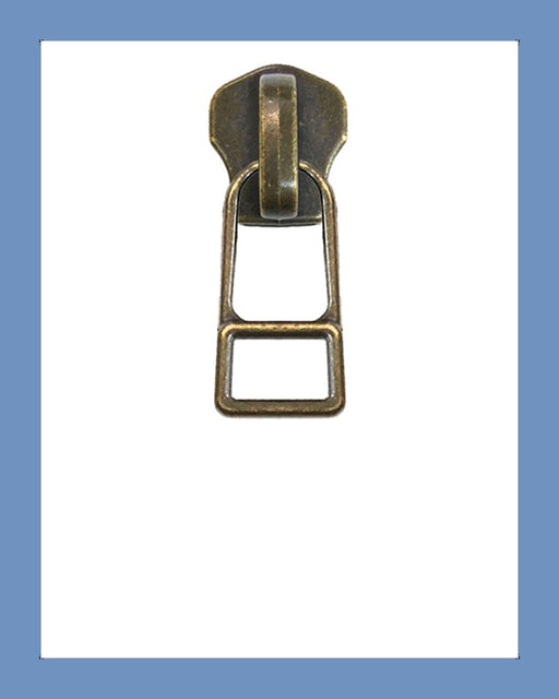 #8 Slider DADHR Ant. Brass - Zipper and Thread