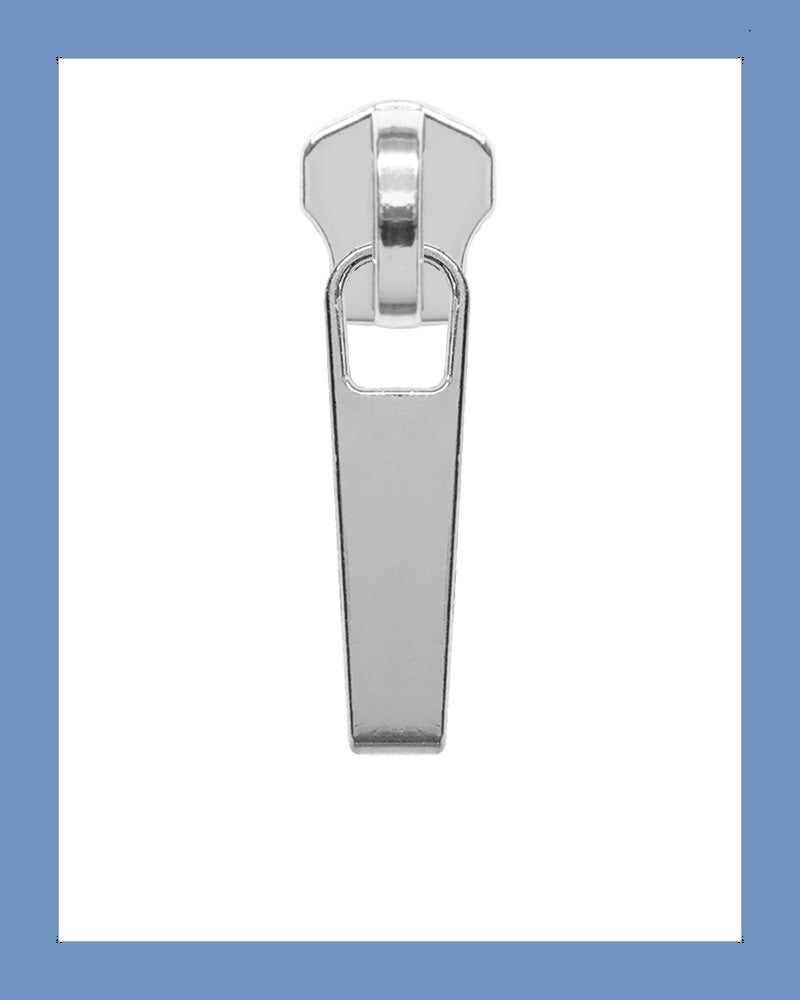 #5 Slider P0391 Silver - Zipper and Thread