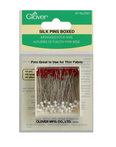 Silk Pins Boxed (36mm) - Zipper and Thread