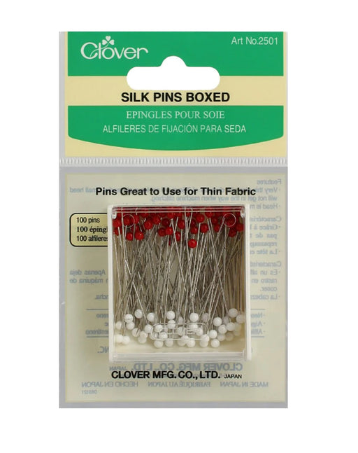 Silk Pins Boxed (36mm) - Zipper and Thread