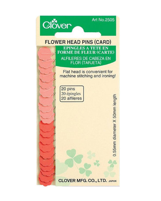 Flower Head Pins Card (50mm) - Zipper and Thread