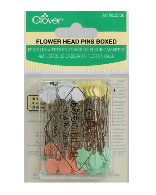 Flower Head Pins Boxed (54mm) - Zipper and Thread