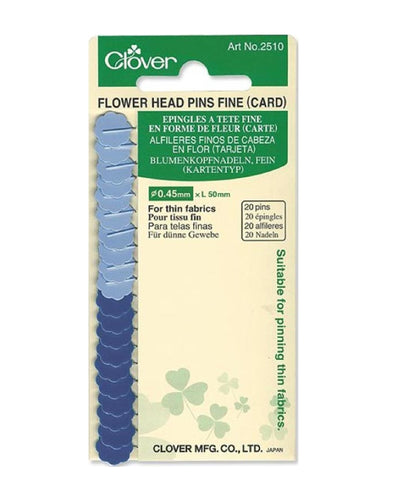 Flower Head Pins (Fine) [50mm] - Zipper and Thread