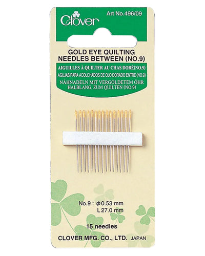 Gold Eye Quilting Needles Between - Zipper and Thread