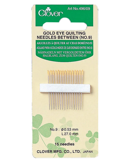 Gold Eye Quilting Needles Between - Zipper and Thread