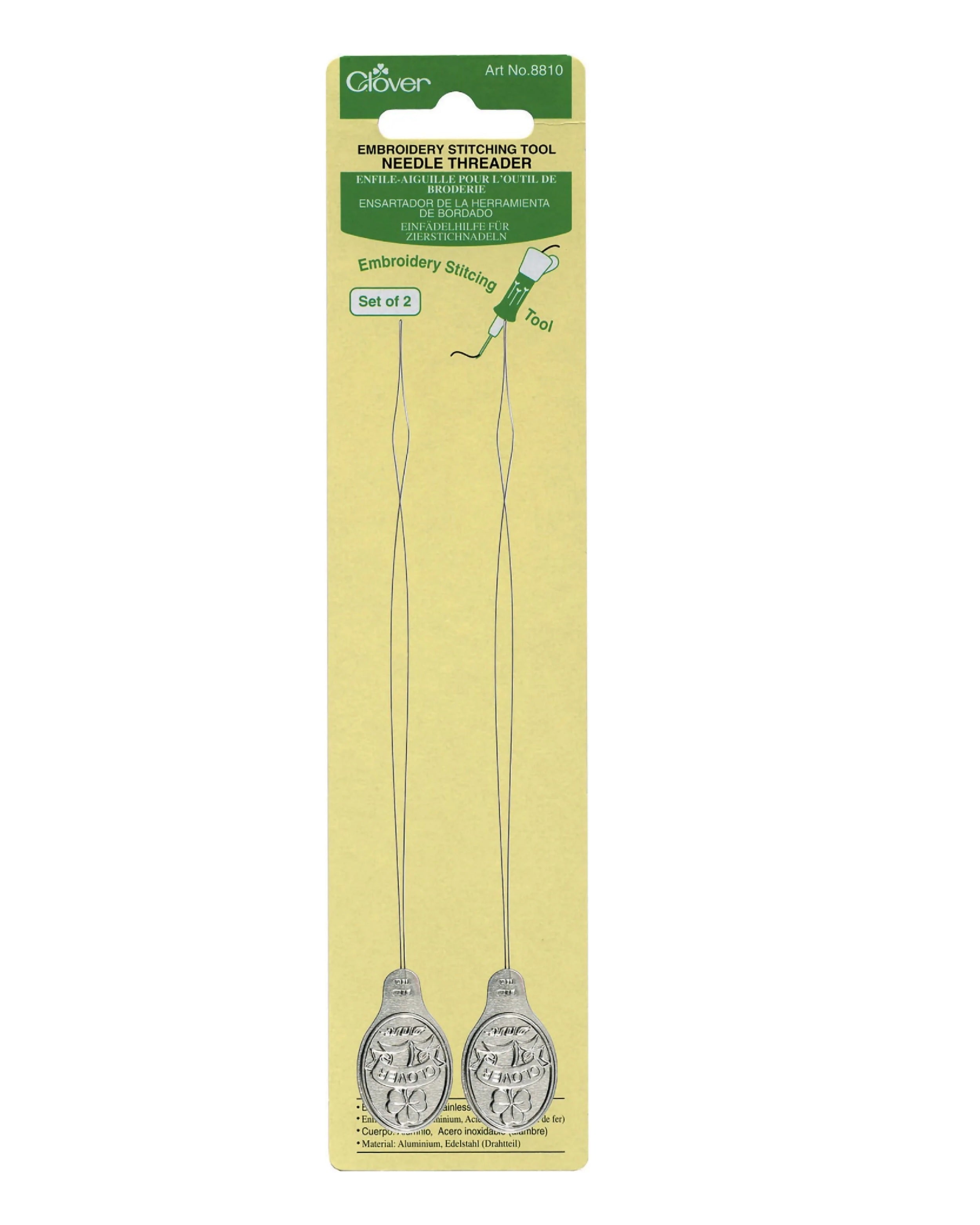 Embroidery Needle Threader Clover Embroidery Threader for Threading Needles  With Embroidery Floss, Perle Cotton, Metallic Threads 
