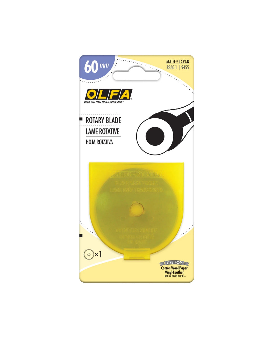 OLFA Rotary Cutter Blade (45mm, 60mm) - Zipper and Thread