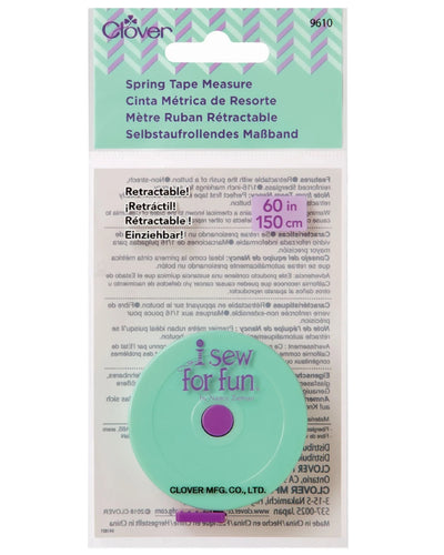 I Sew for Fun Spring Tape Measure - Zipper and Thread
