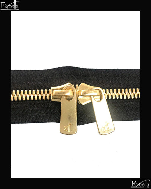 #5 Head-to-Head / Golden-Brass (4"~34") - Zipper and Thread