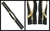 Information related to zippers, thread, and sewing.
