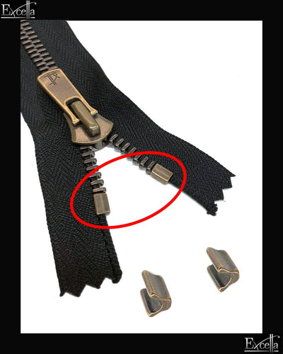 Information related to zippers, thread, and sewing.