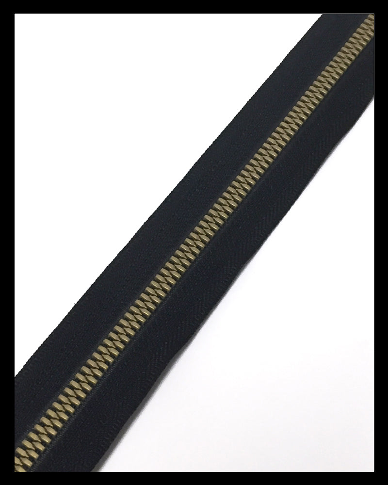 YKK #8 Closed Metaluxe® Antique-Brass Molded Zipper (4