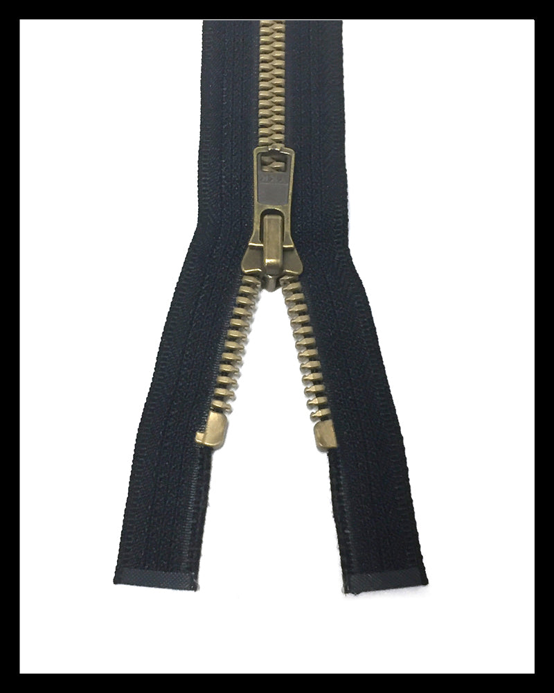 #8 Separating Metaluxe® Antique-Brass (4"~36") - Zipper and Thread