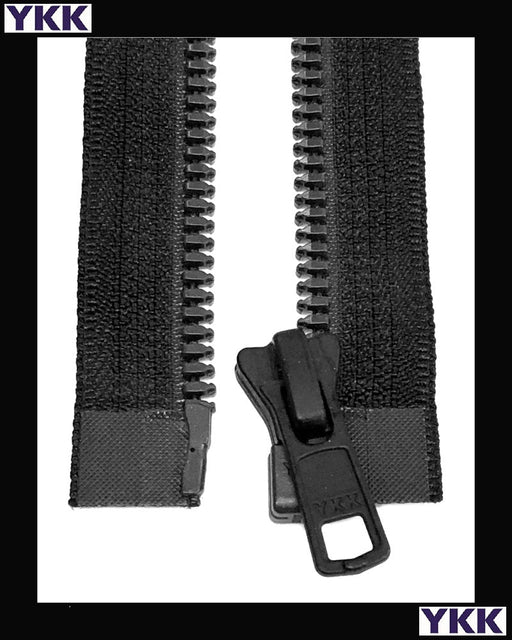 #5 Separating Metaluxe® Matt-Black (4"~36") - Zipper and Thread