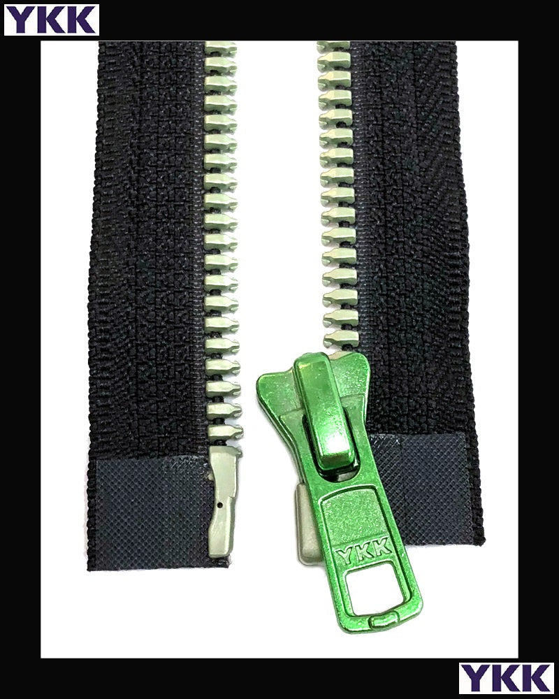 #5 Separating Metaluxe® Light-Green (4"~36") - Zipper and Thread