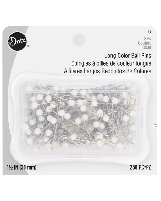 1-1/2" LONG COLOR BALL PINS - Zipper and Thread