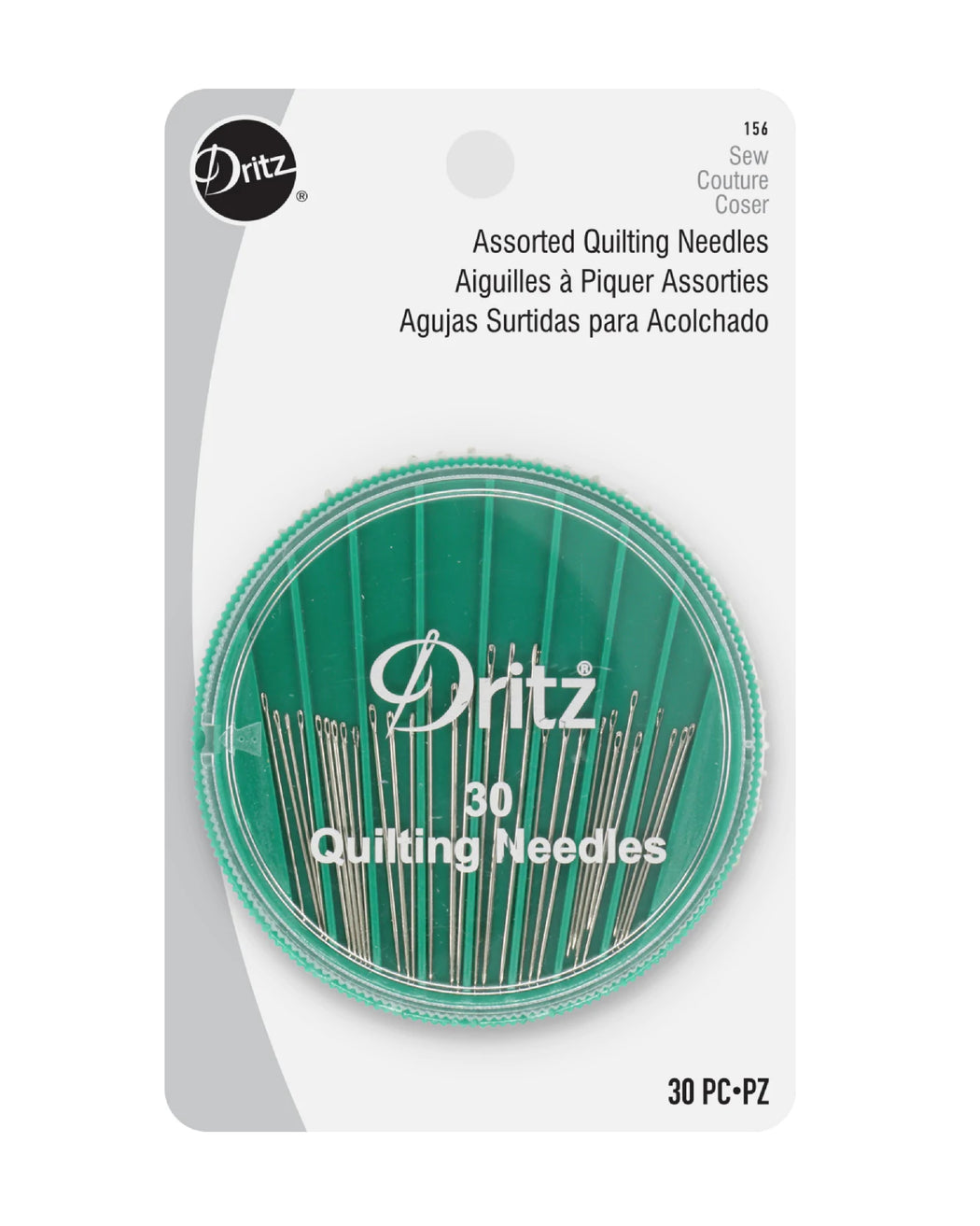 QUILTING NEEDLES, 30 PC - Zipper and Thread