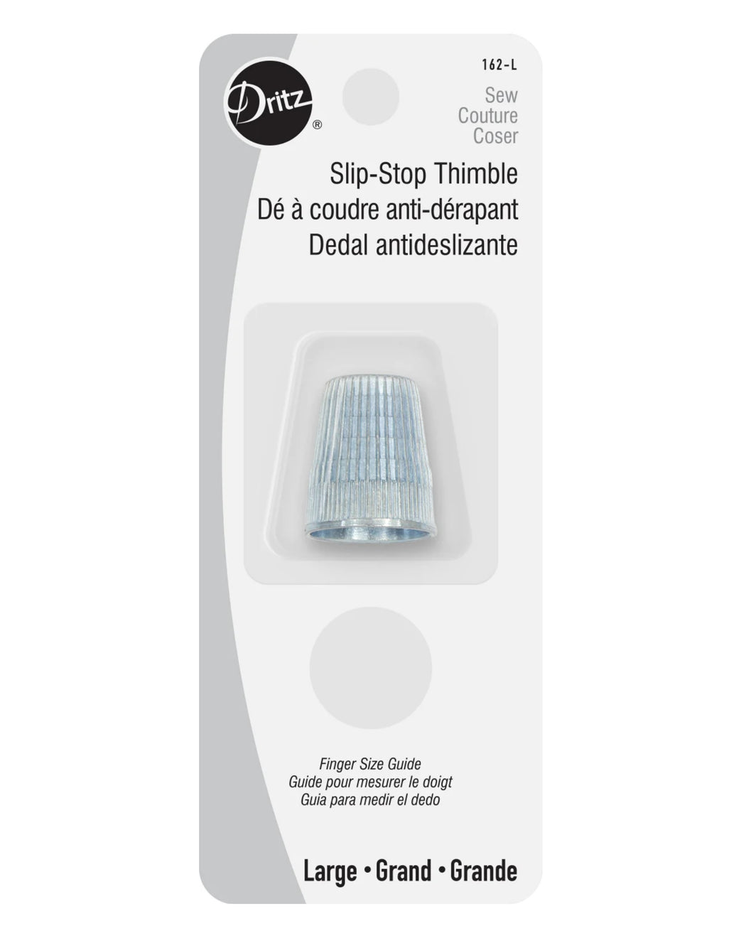Slip-Stop Thimble - Zipper and Thread