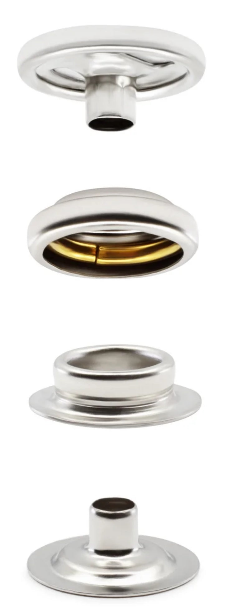 snap fasteners vintage gold 7/16” (11 mm) 4 sets Dritz