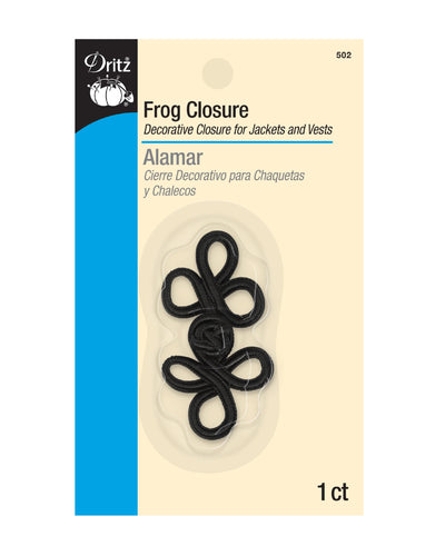 2" FROG CLOSURE SET For Sewing_ZIPPERANDTHREAD - Zipper and Thread