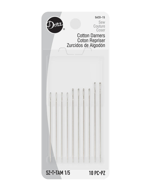 Cotton Darners Hand Needles, Size 1/5 - Zipper and Thread