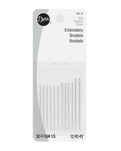 Embroidery Hand Needles - Zipper and Thread