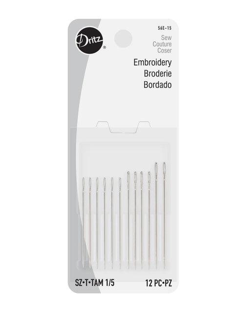 Embroidery Hand Needles - Zipper and Thread