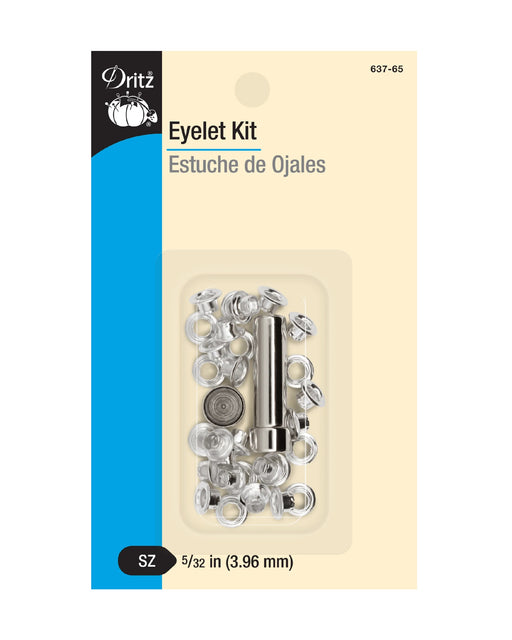Dritz Large Nickel Eyelets Kit Size 1/4 - 12ct - Eyelets - Snaps &  Fasteners - Buttons
