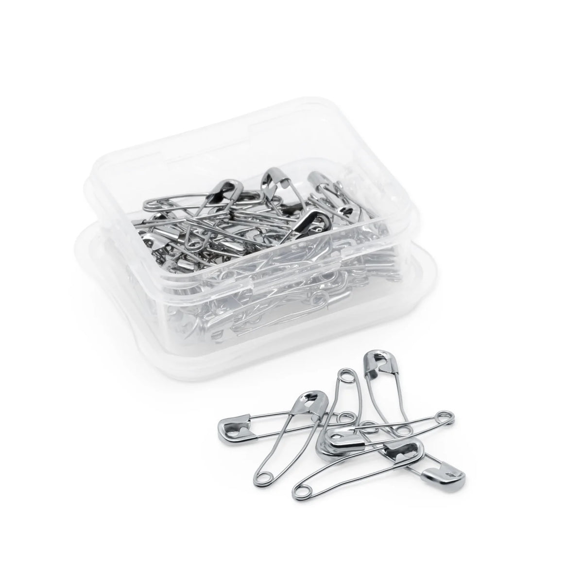 Curved Safety Pins, 1-1/16", NICKEL - Zipper and Thread