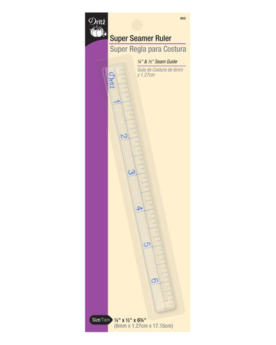 SUPER SEAMER RULER, SEAM GUIDE - Zipper and Thread