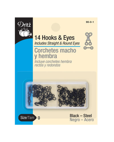 Hooks & Eyes, Black For Sewing_ZIPPERANDTHREAD - Zipper and Thread