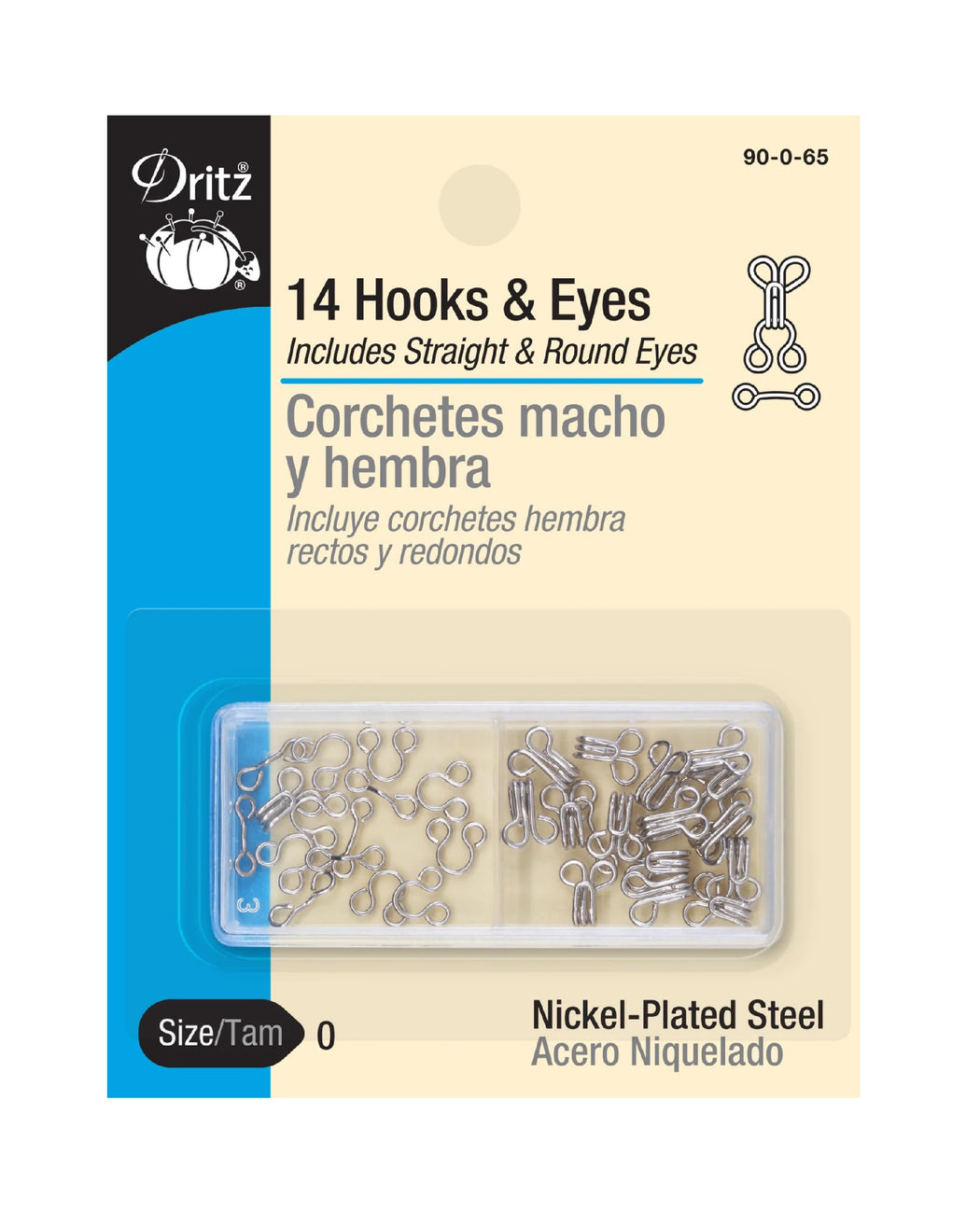 Hooks & Eyes, Nickel For Sewing_ZIPPERANDTHREAD - Zipper and Thread