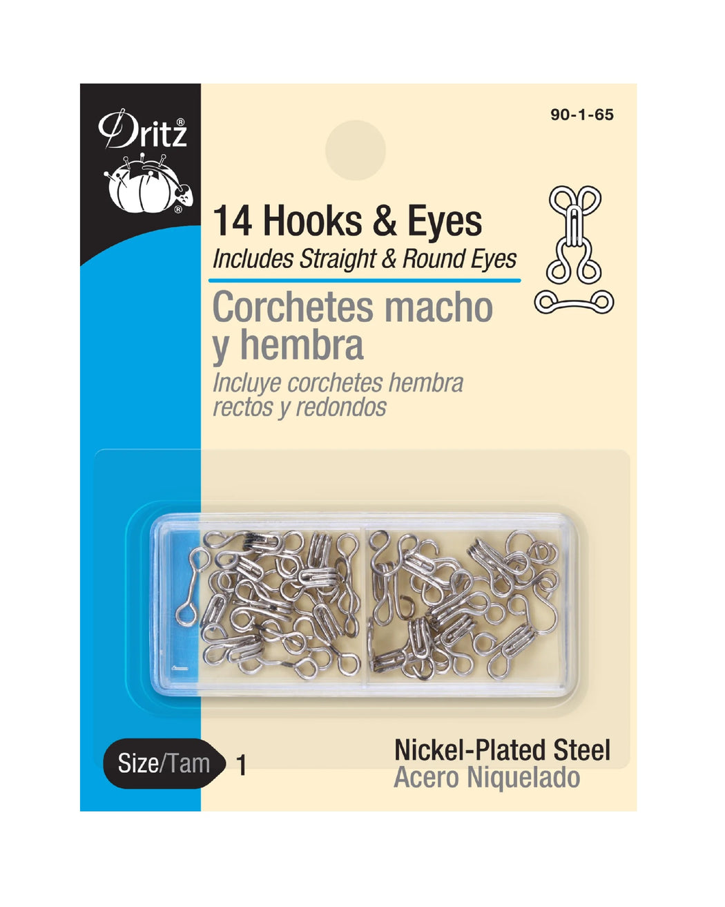 Hooks & Eyes, Nickel For Sewing_ZIPPERANDTHREAD - Zipper and Thread