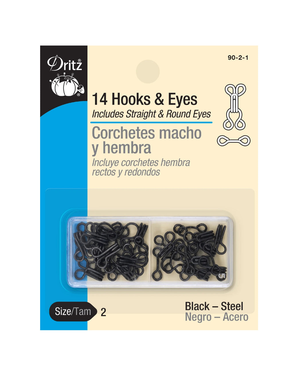 Hooks & Eyes, Black For Sewing_ZIPPERANDTHREAD - Zipper and Thread